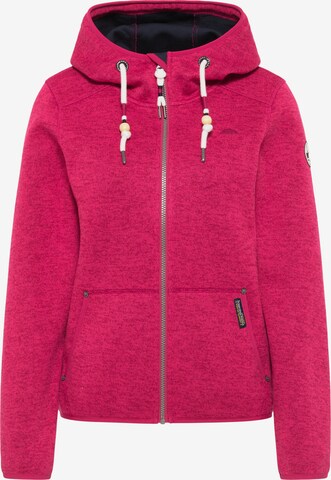 Schmuddelwedda Fleece jas in Roze: voorkant