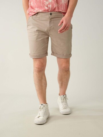 Coupe slim Pantalon 'VARTY' Deeluxe en marron : devant