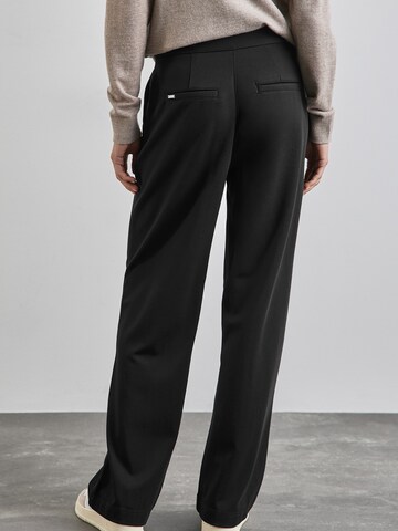 STREET ONE Loose fit Pleat-Front Pants in Black