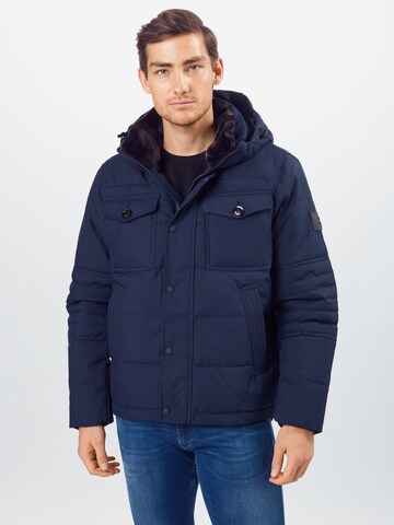 TOMMY HILFIGER Regular Fit Winterjacke in Blau: predná strana