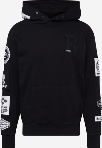 REPLAY Sweatshirt in Schwarz: predná strana