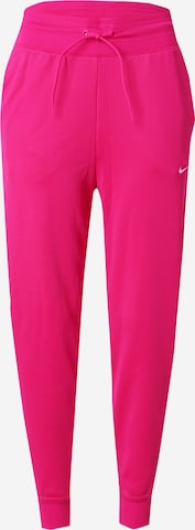 NIKE Tapered Sportbroek 'ONE' in Rood: voorkant