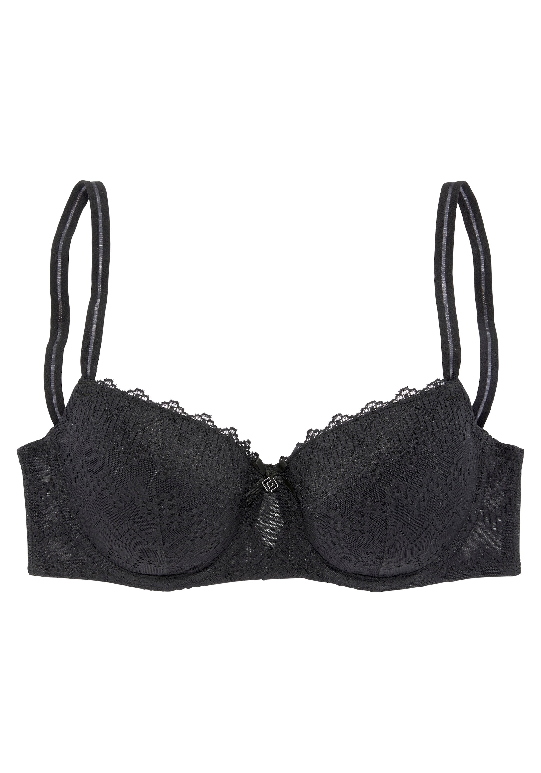 VIVANCE Balconette Bra in Black: front
