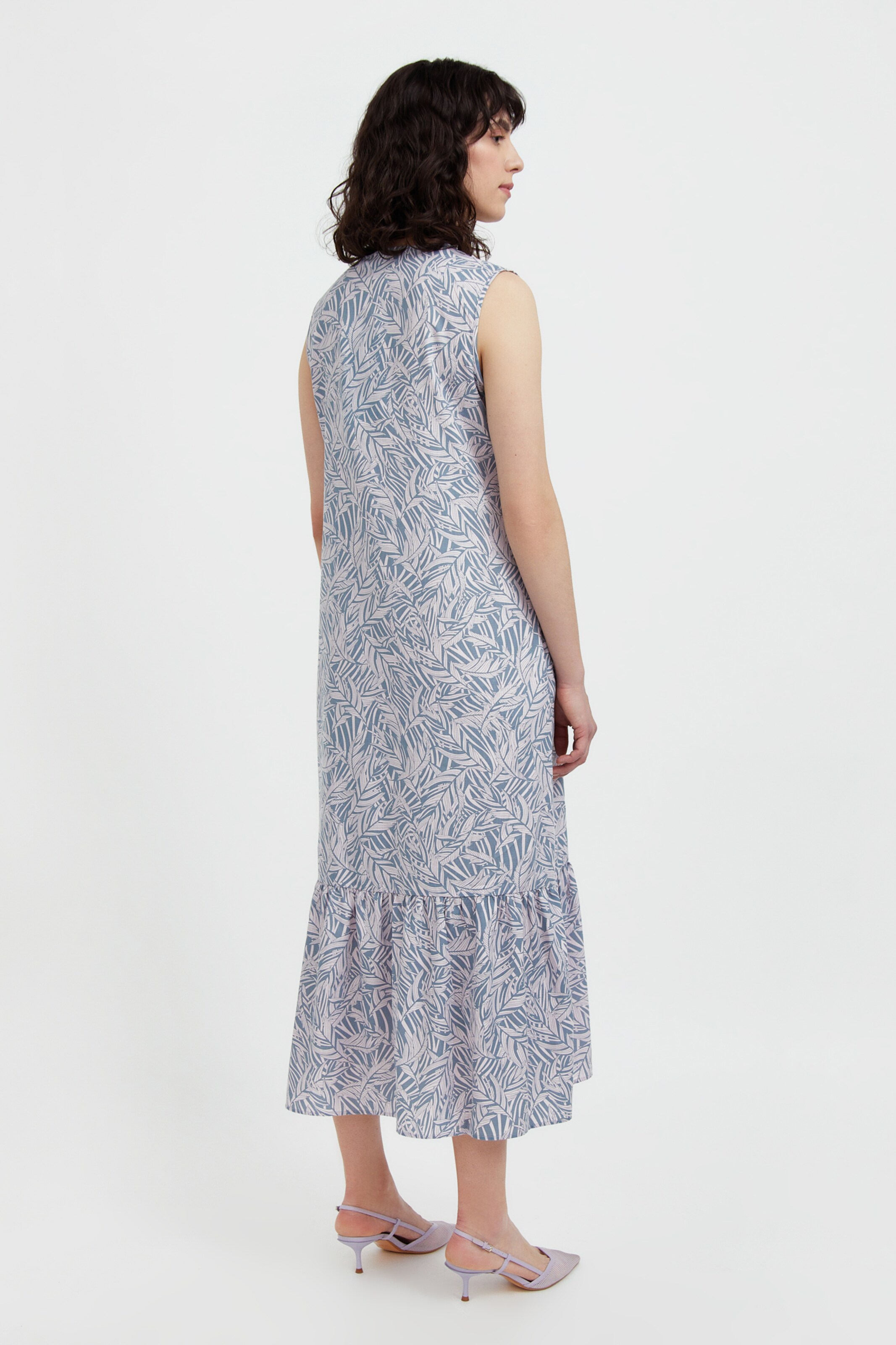 Frauen Große Größen Finn Flare Sommerkleid in Blau, Weiß - MC46691 Frauen Große Größen Finn Flare Sommerkleid in Blau, Weiß - MC46691