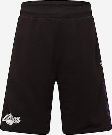 NEW ERA Loosefit Broek in Zwart: voorkant