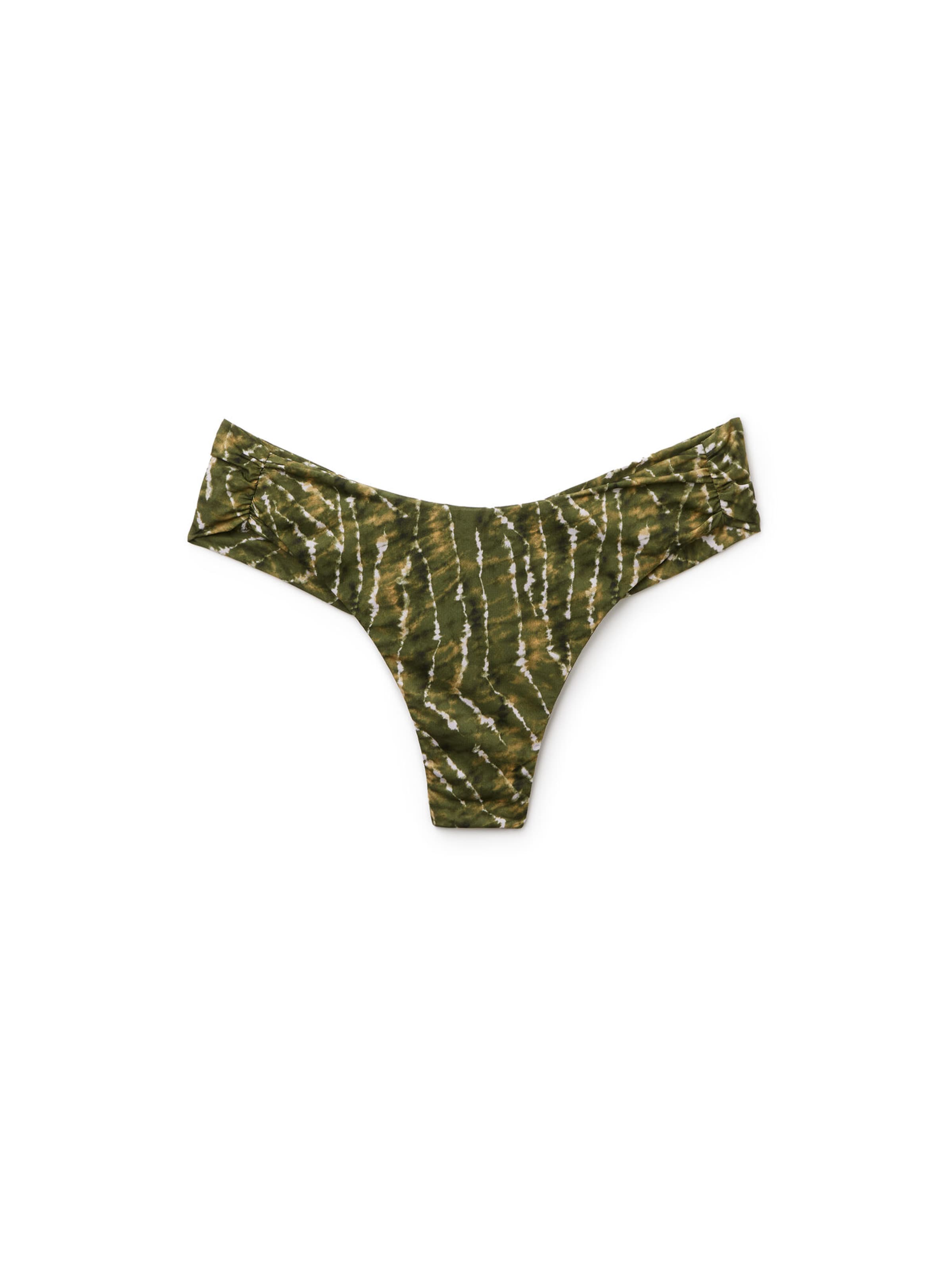 CALZEDONIA Bikinihose 'Natural Tie-Dye' in grün / oliv / weiß, Produktansicht