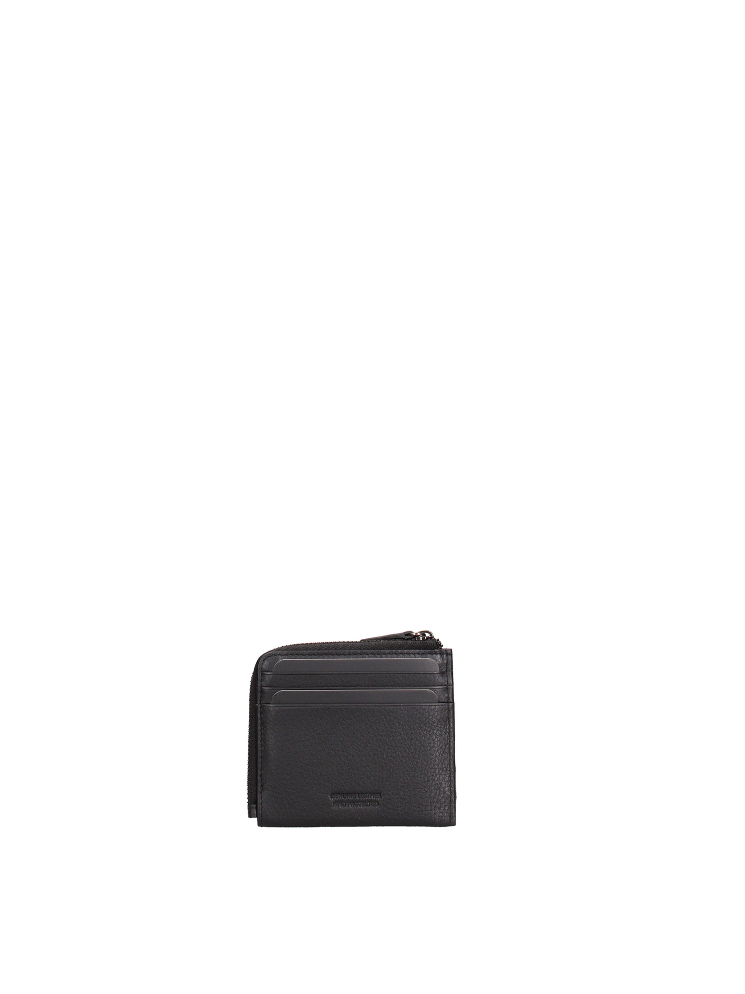 Astuccio 'Porta carte uomo vera pelle con zip - Momo Design 11x21 cm' di Momo Design in nero