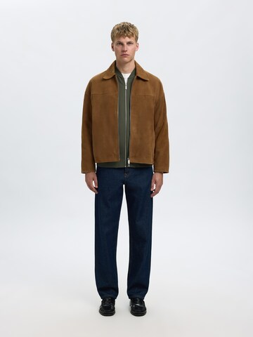 SELECTED - Sudadera con cremallera 'SLHMACK' en verde