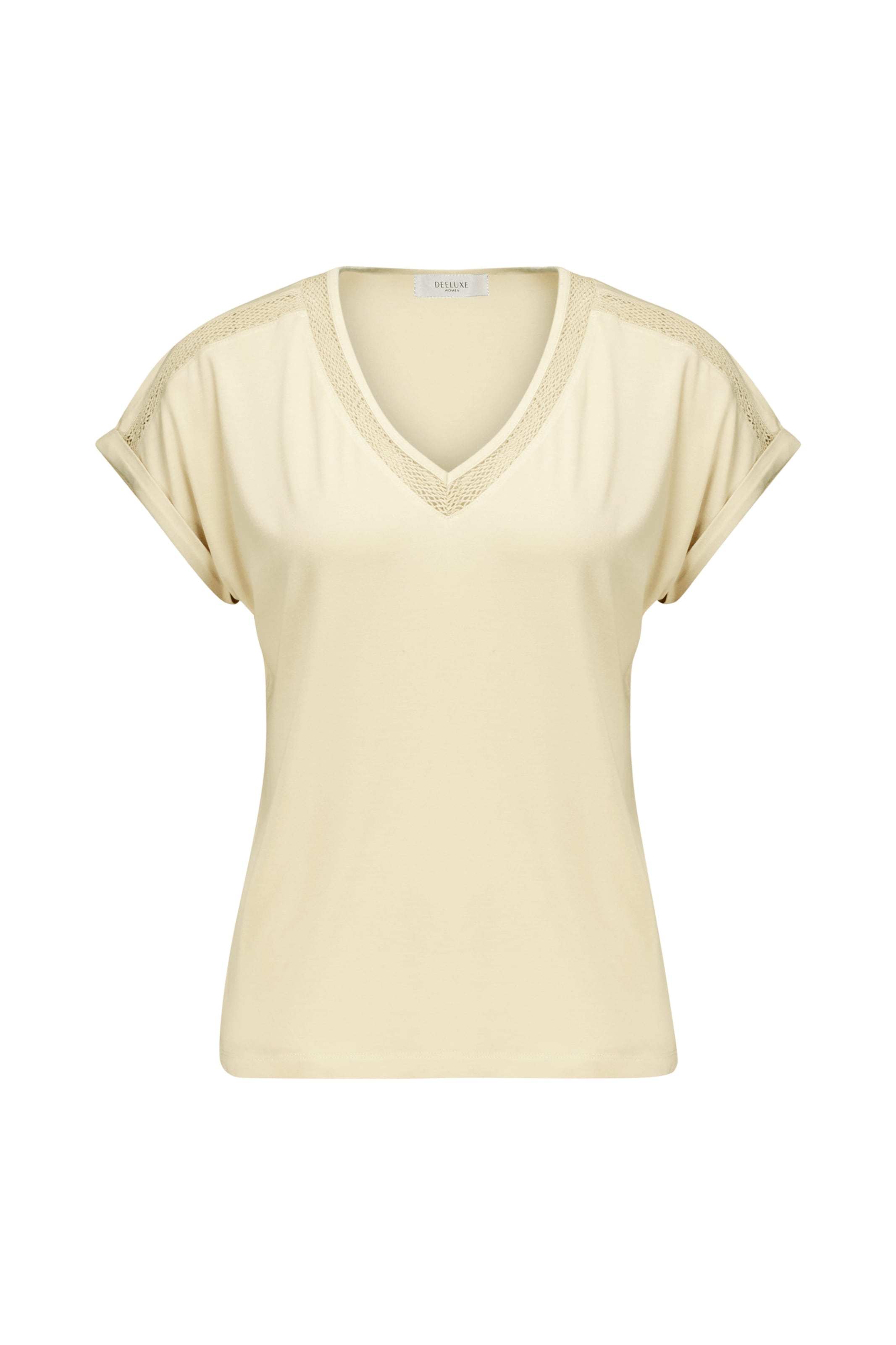 T-shirt 'Dilly' Deeluxe en beige : devant