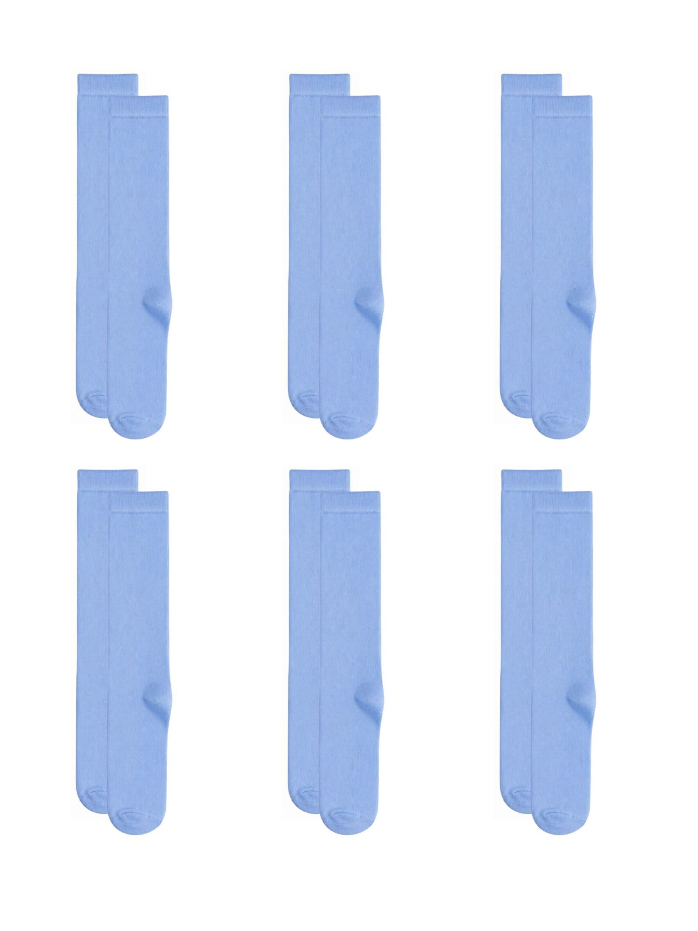 Albero Natur Socks 'Bio-Baumwoll-Kinderkniestrümpfe – 6er Pack' in Blue: front