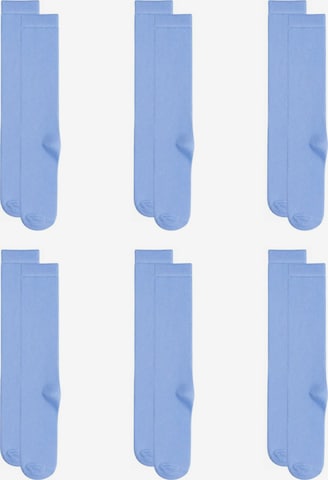 Albero Natur Socks 'Bio-Baumwoll-Kinderkniestrümpfe – 6er Pack' in Blue: front