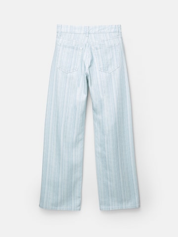 Wide Leg Jean Pull&Bear en bleu