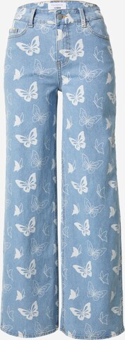 florence by mills exclusive for ABOUT YOU Wide leg Jeans 'Daze Dreaming' in Blue: front