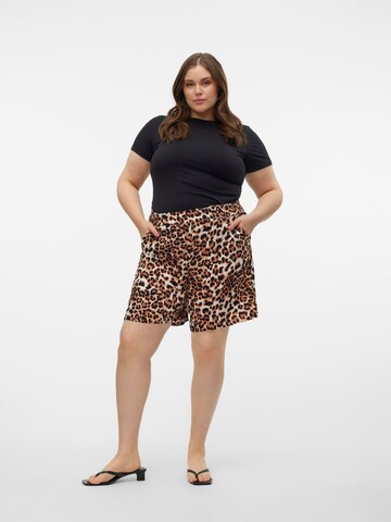 Vero Moda Curve Baggy Broek 'VMCEasy' in Bruin
