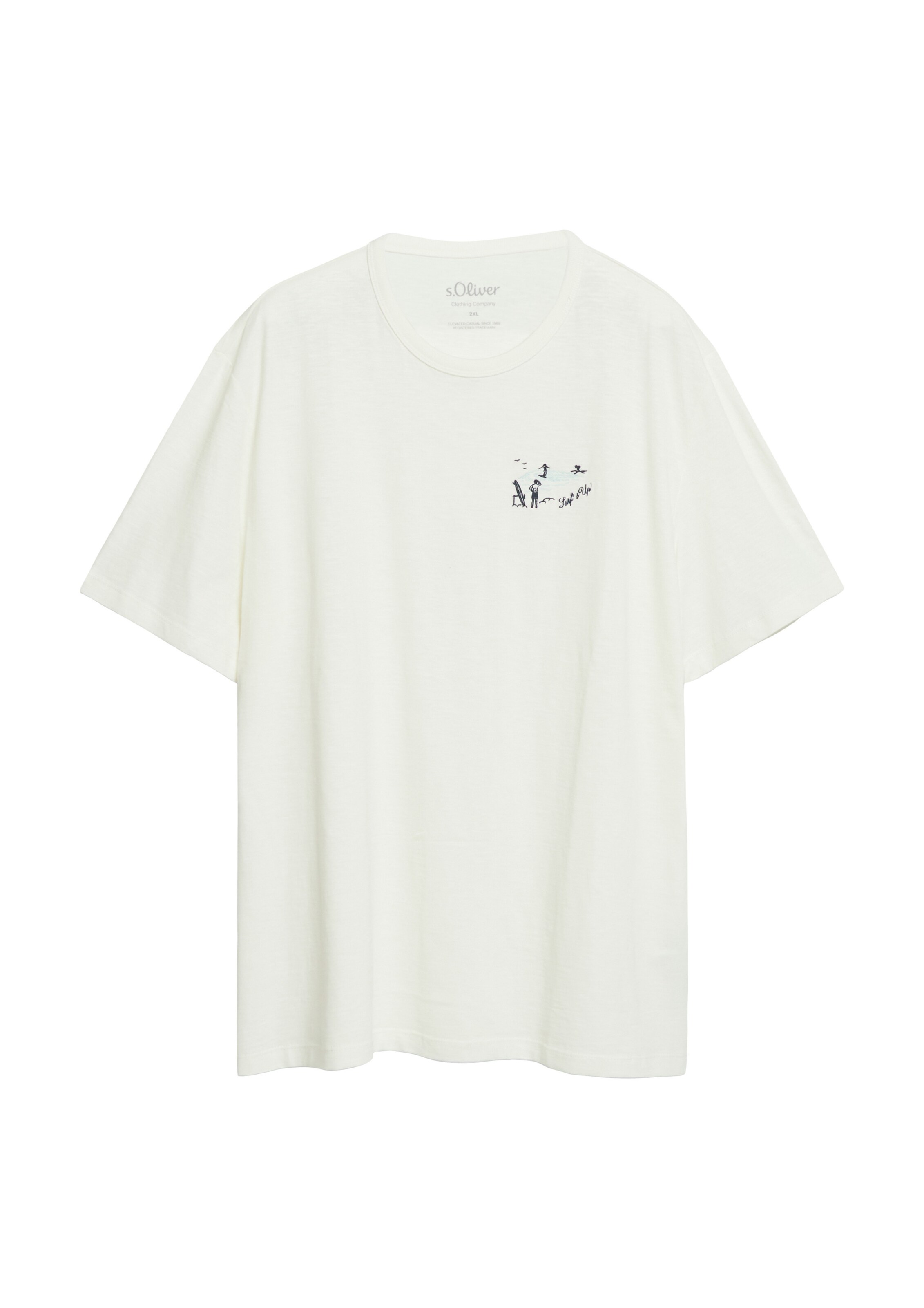 s.Oliver Men Big Sizes T-Shirt in Weiß: Vorderseite