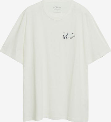 s.Oliver Men Big Sizes T-Shirt in Weiß: Vorderseite