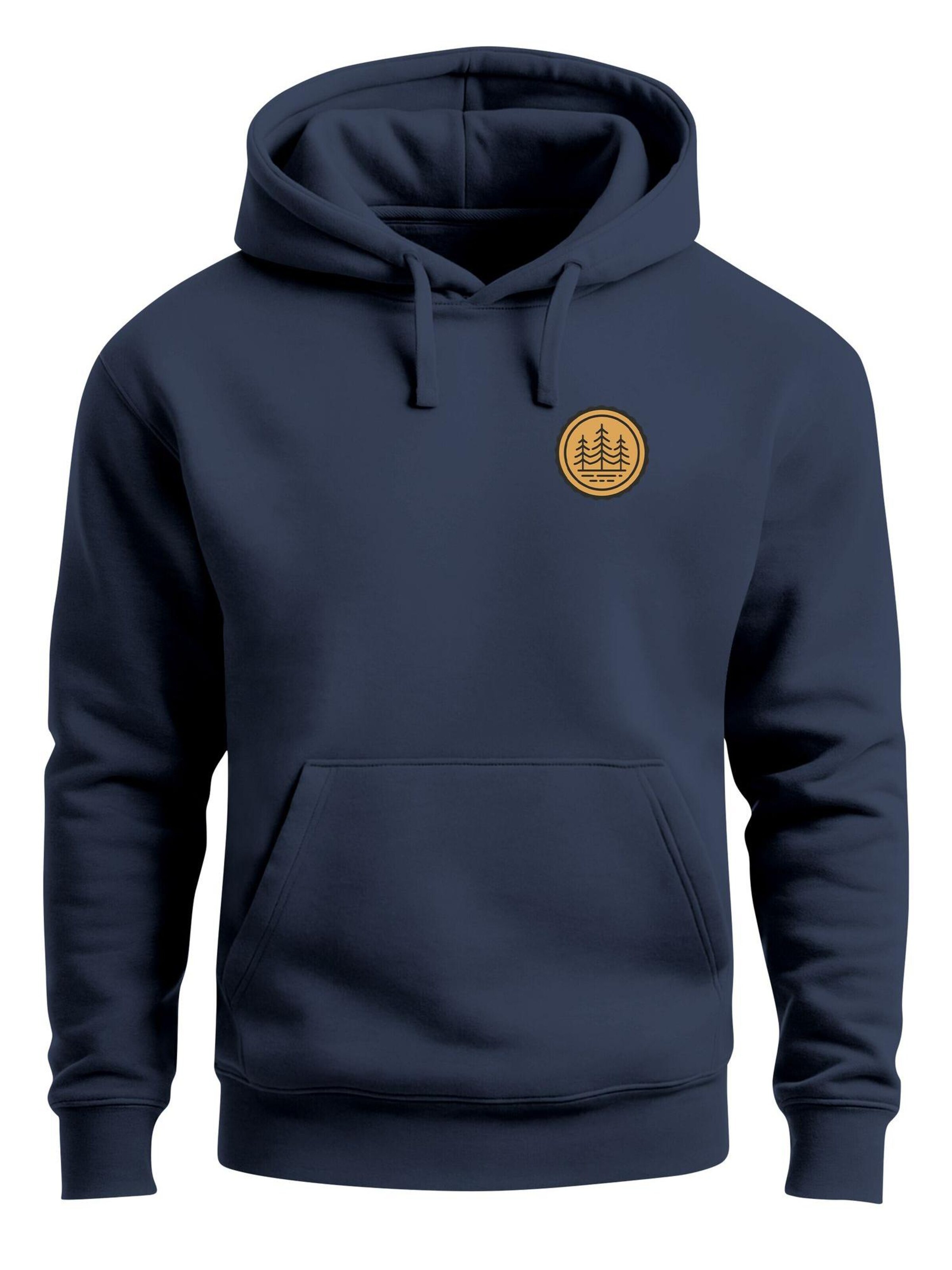 Neverless Sweatshirt 'Bäume Badge 1'‌‌‌‌‌‌ in Blau: Vorderseite