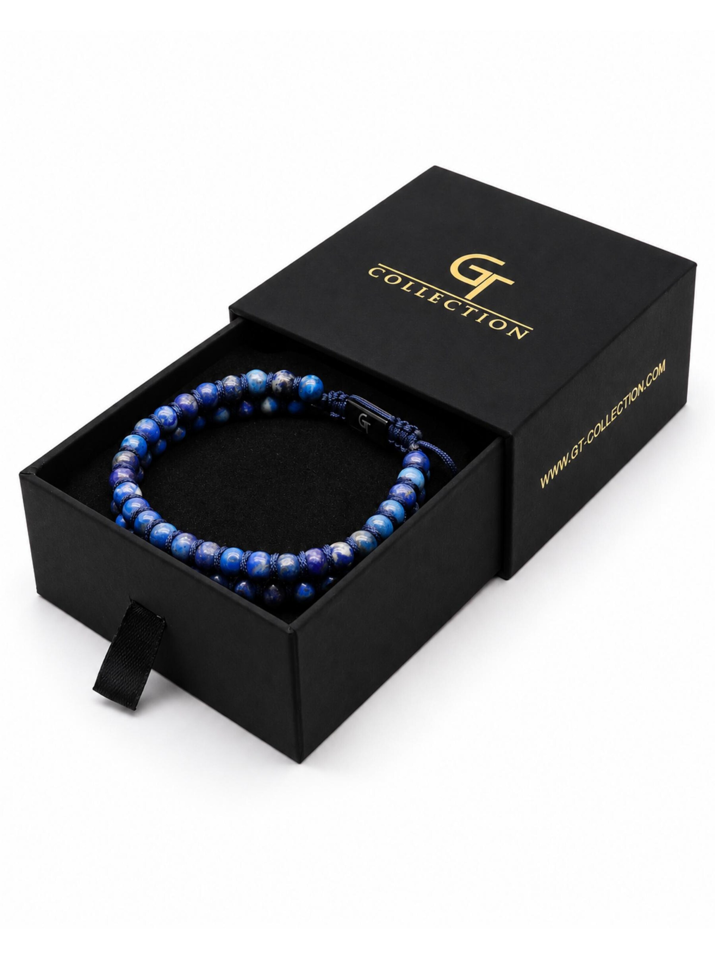GT Collection Bransoletka 'Lapis Double-Row' w kolorze niebieski