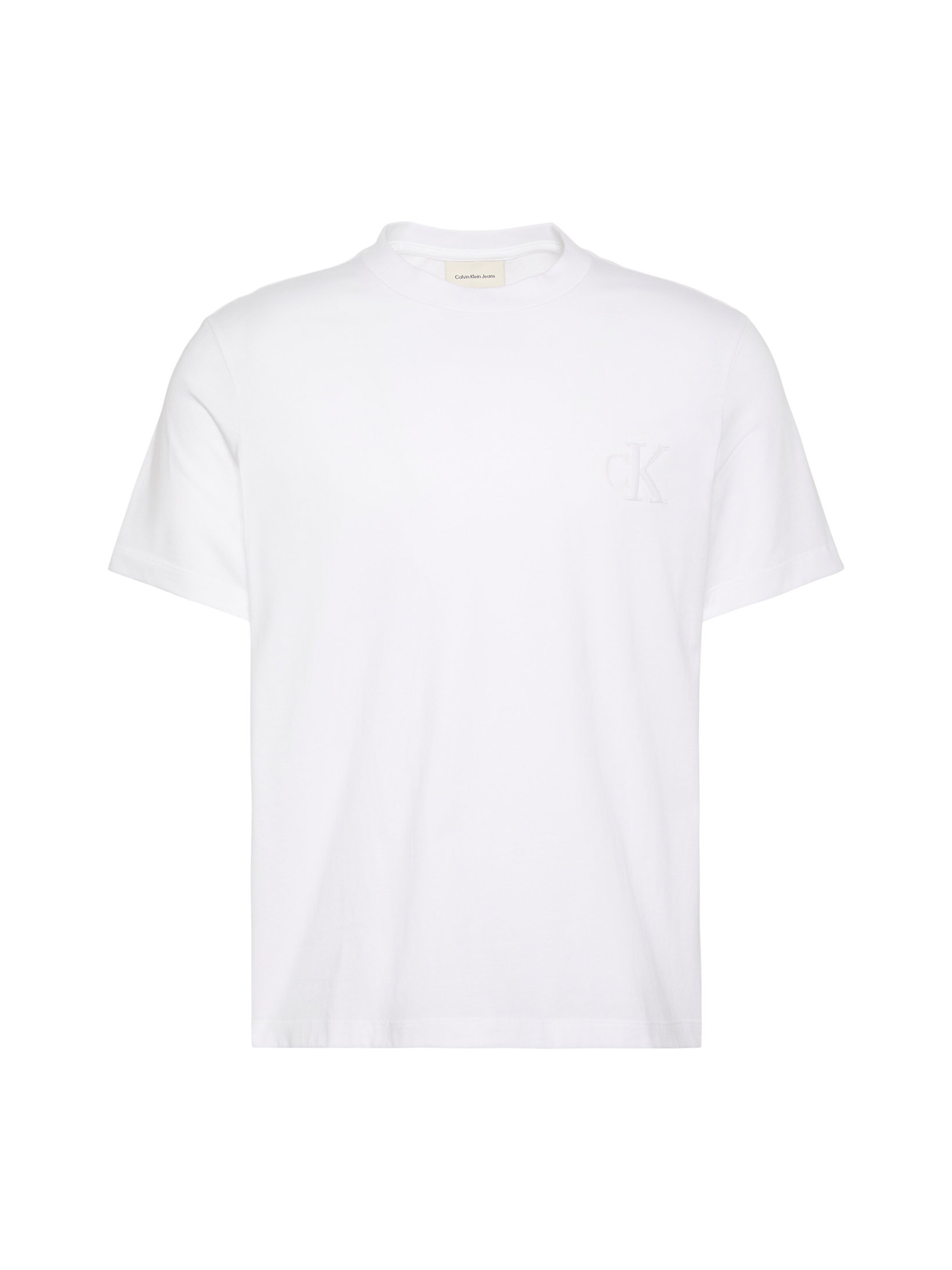 T-Shirt Calvin Klein Jeans en blanc : devant