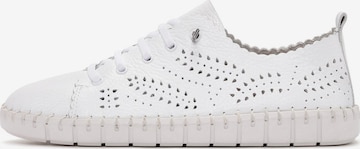 Derimod Platform trainers in White: front