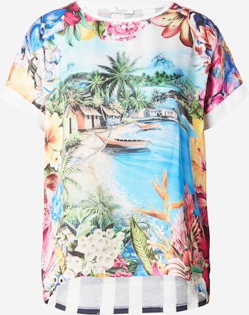 Tricou 'Hawaii' de la PRINCESS GOES HOLLYWOOD pe albastru: față