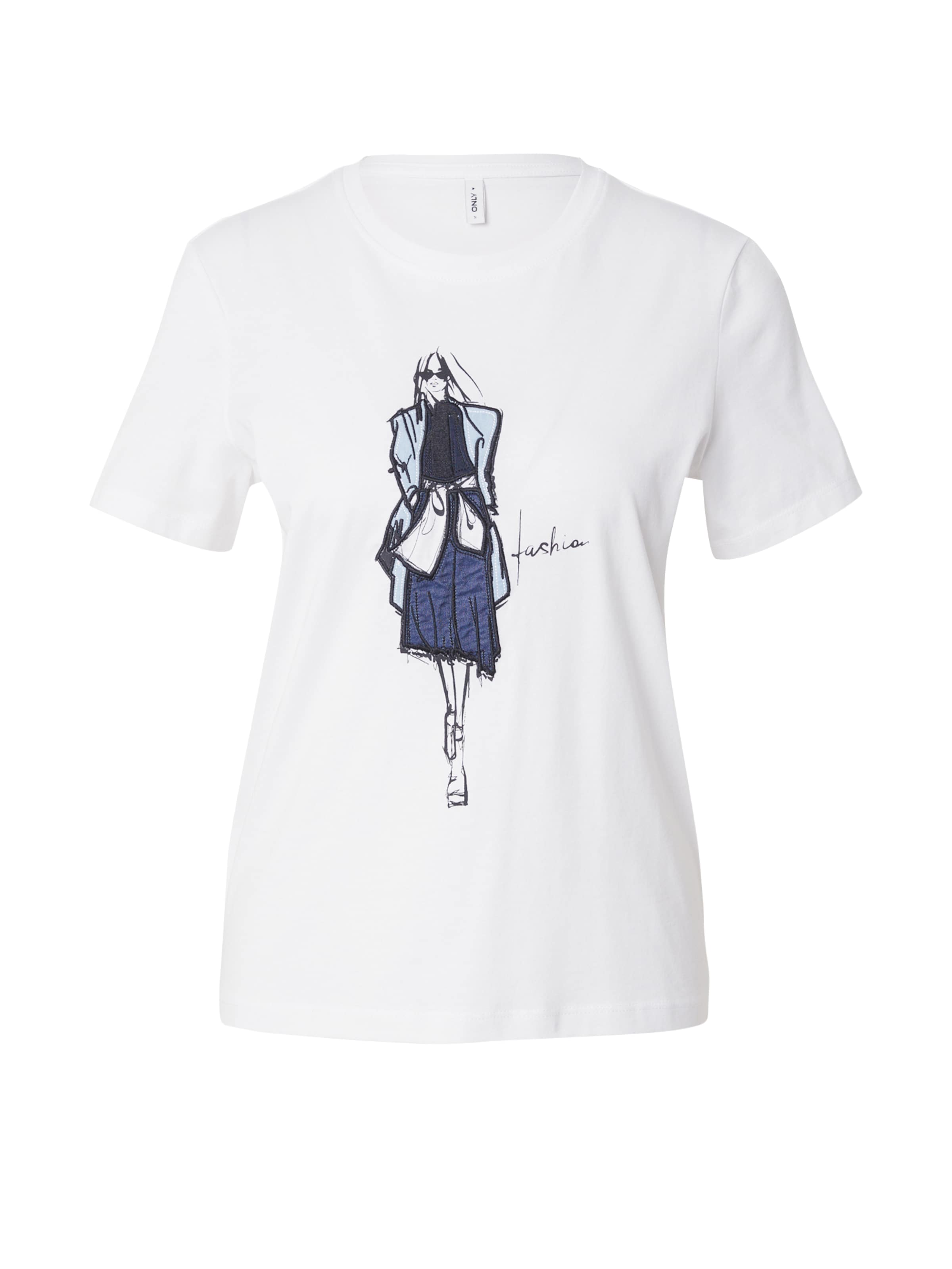 T-shirt &#x27;ONLEmma&#x27; ONLY en blanc : devant