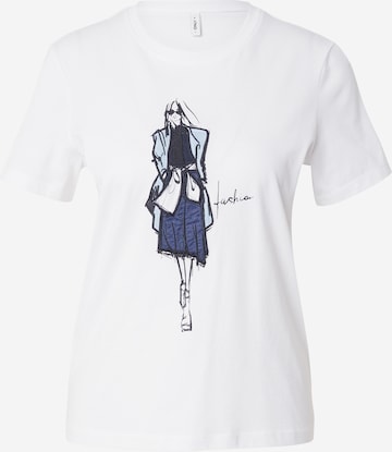 T-shirt 'ONLEmma' ONLY en blanc : devant