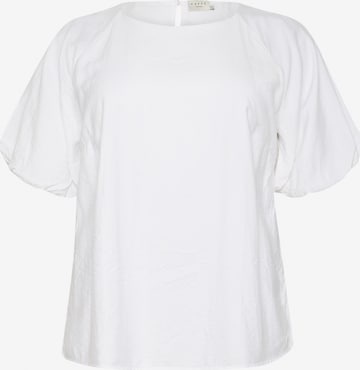 Chemisier 'Gabbi' KAFFE CURVE en blanc : devant