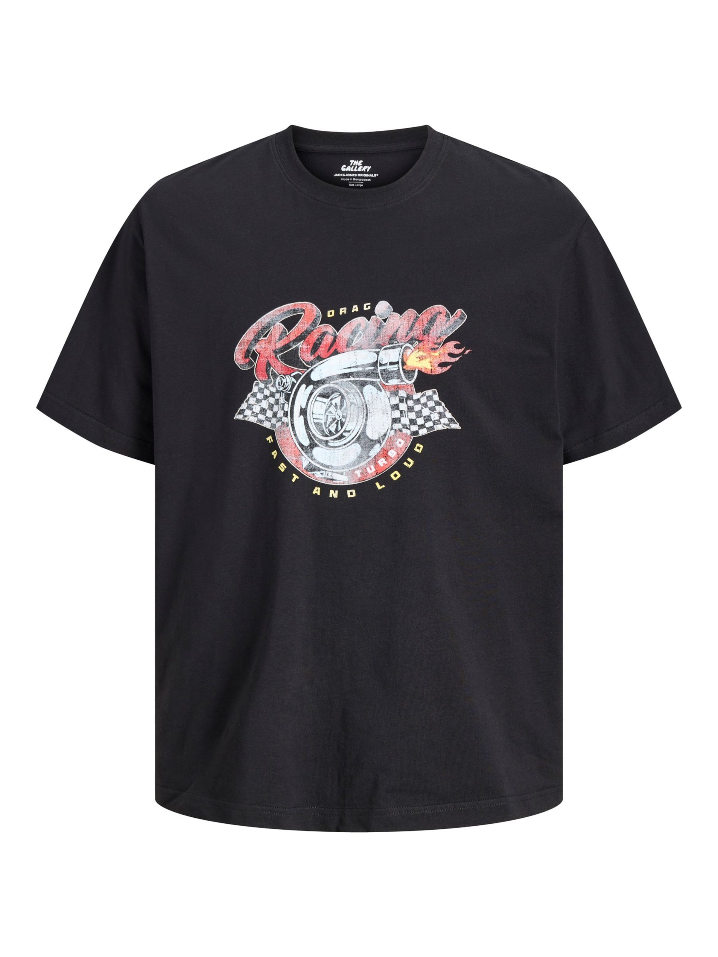 Jack & Jones Plus Shirt in Zwart: voorkant