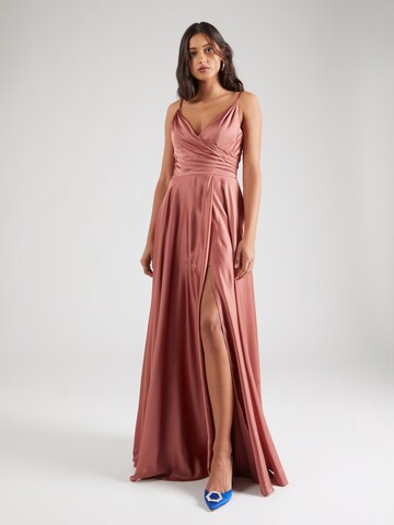 Robe de soirée mascara en rose : devant