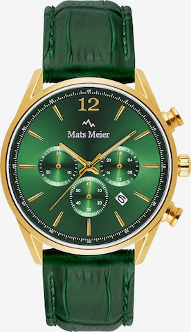 Montre à affichage analogique Mats Meier en vert : devant