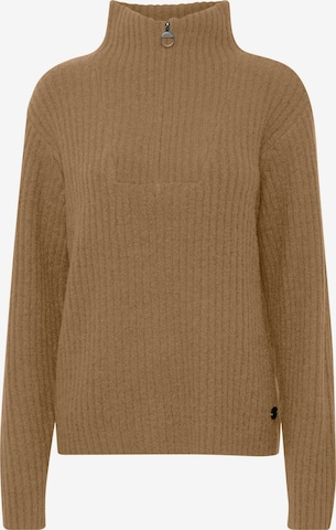 Oxmo Sweater 'Saline' in Brown: front