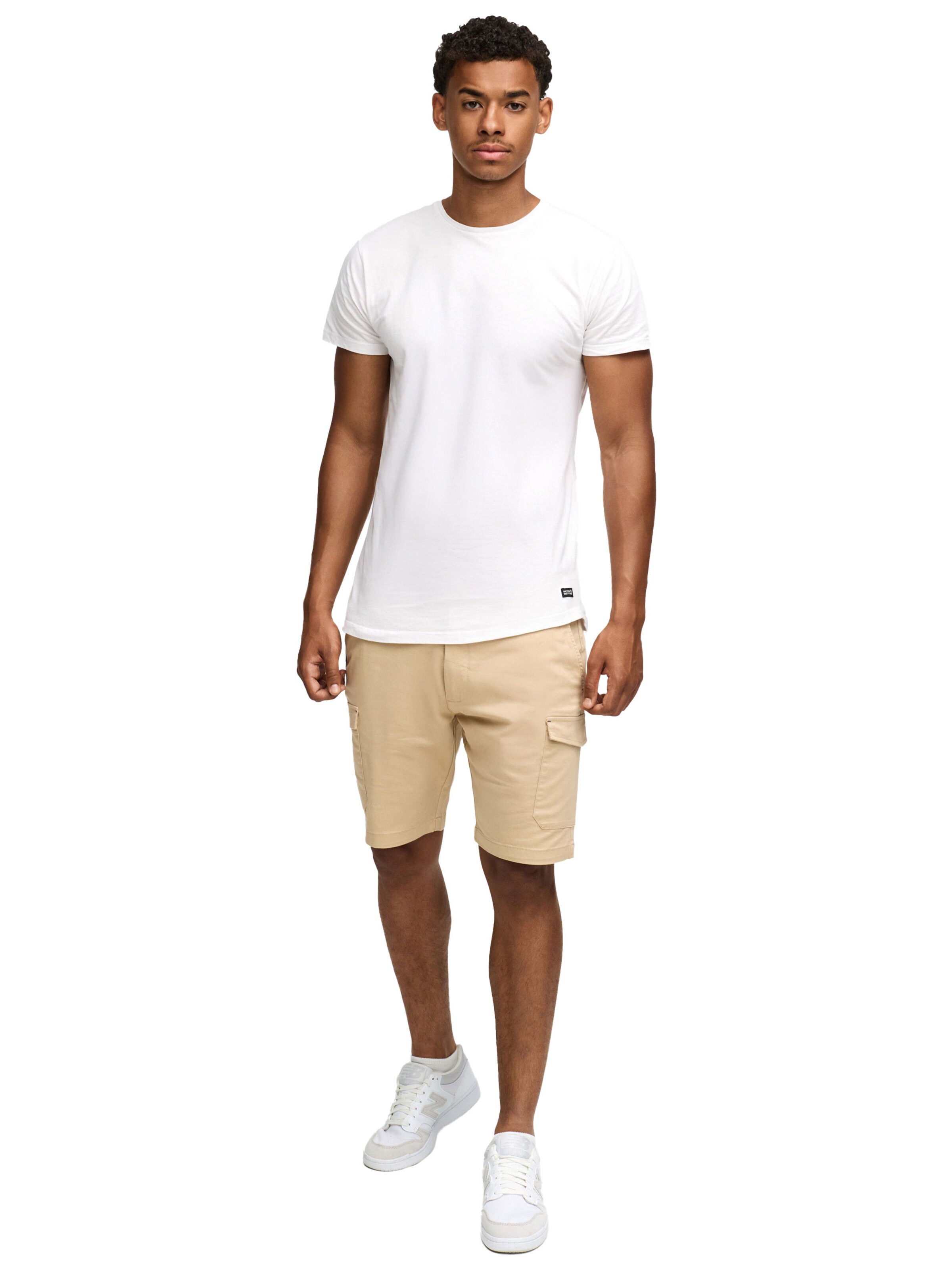 INDICODE Regular Cargohose 'Indicode Laulax'‌‌‌‌‌ in Beige