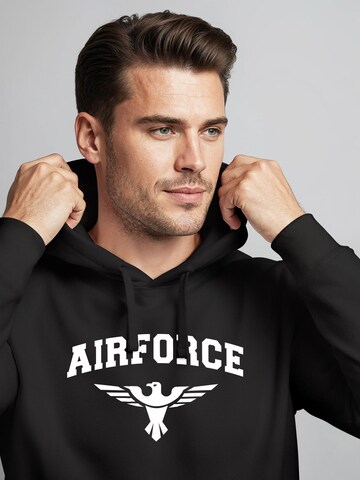 Neverless Sweatshirt 'Airforce'‌‌‌‌‌‌ in Schwarz