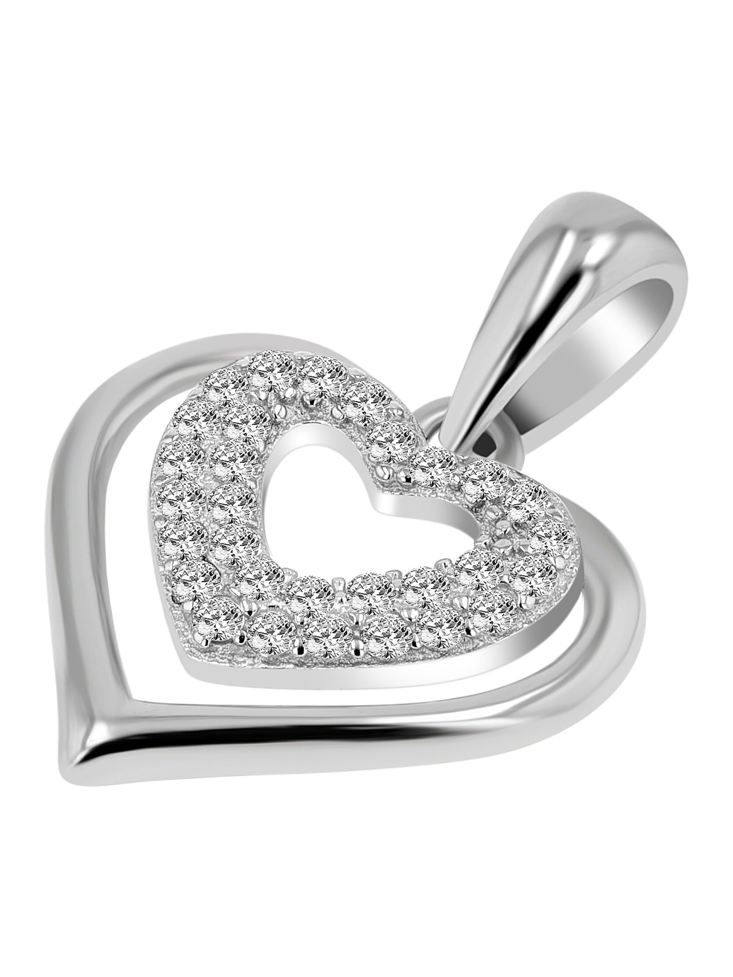 Akzent Schmuckset '"Sora" aus 925 Sterlingsilber, rhodiniert, langlebig'‌‌‌‌‌‌‌‌ in Silber: Vorderseite