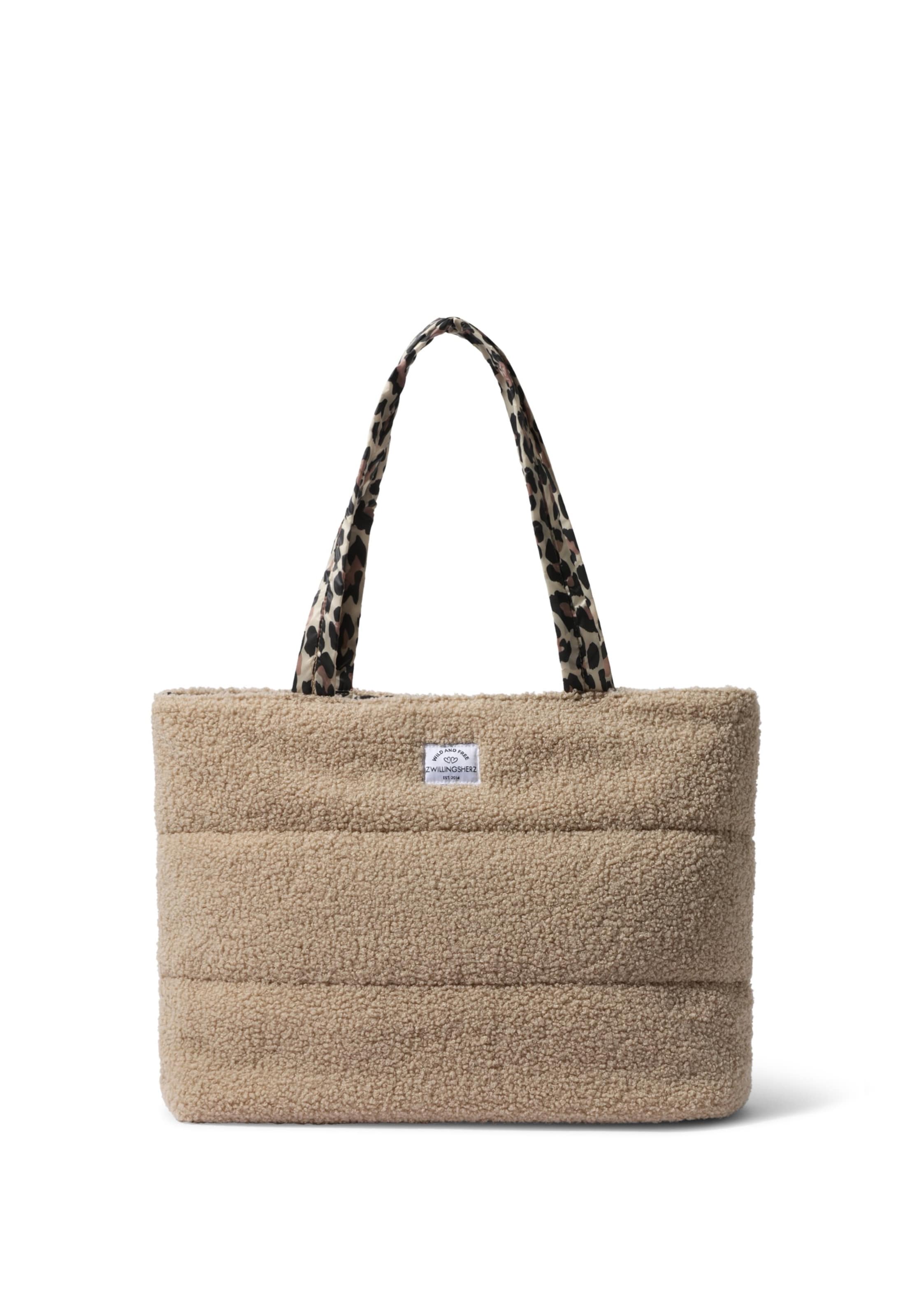 Zwillingsherz Shopper 'Classic' in Beige: front