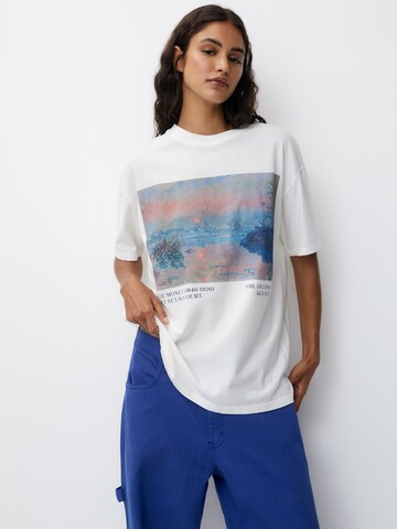 Pull&Bear T-Shirt in Weiß: Vorderseite
