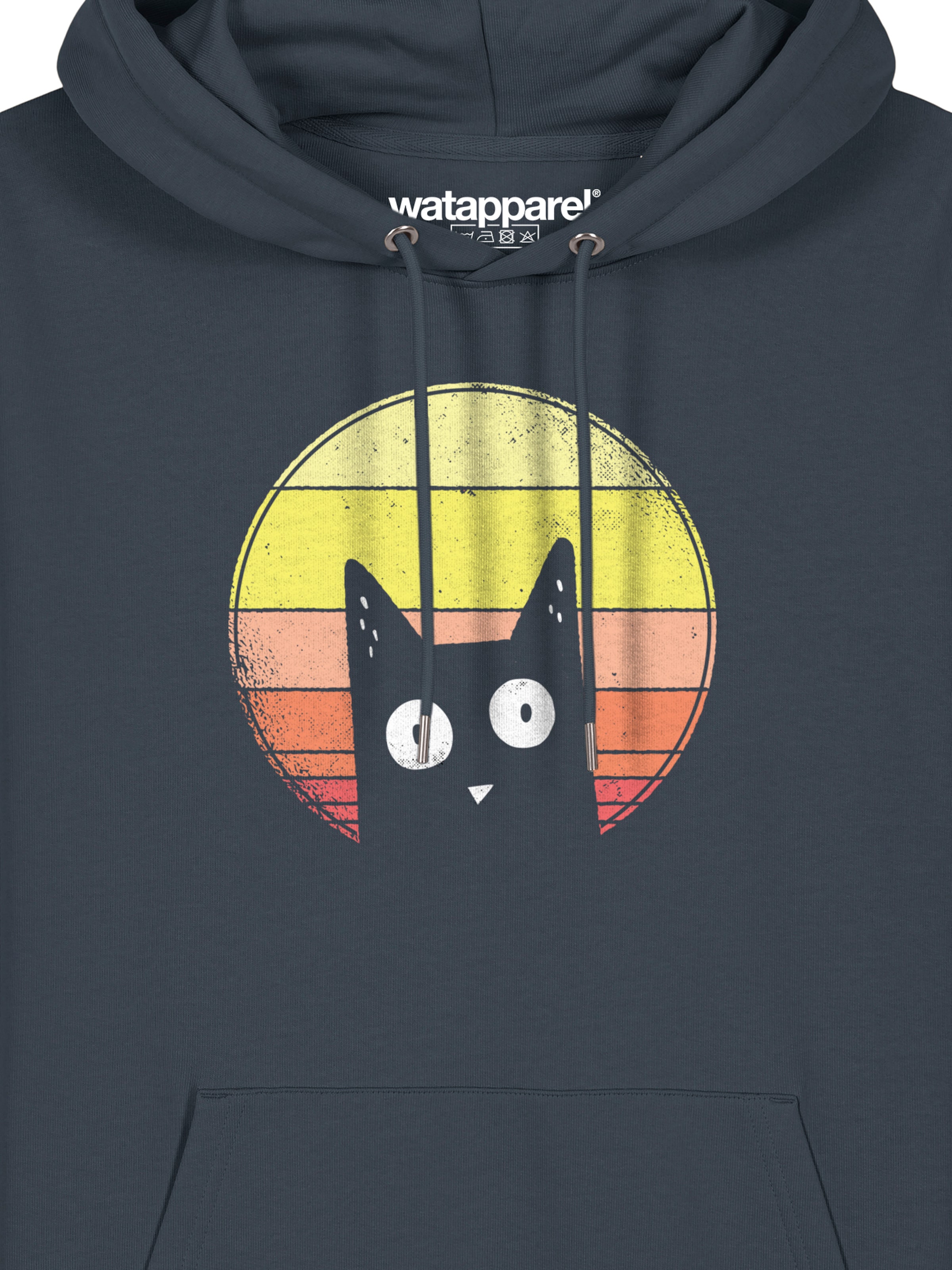 Watapparel Sweatshirt 'Sunset Cat' in Grijs