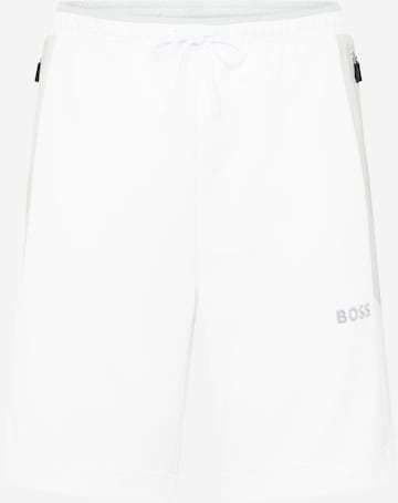 BOSS Loose fit Pants 'Headlo 1' in White: front