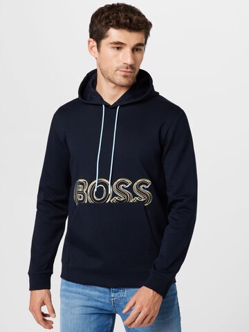 BOSS Green Sweatshirt 'Soody' in Blue: front