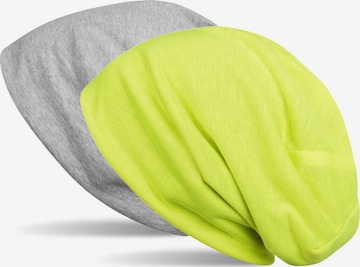 styleBREAKER Mütze 'Wende Beanie' in Gelb: Vorderseite