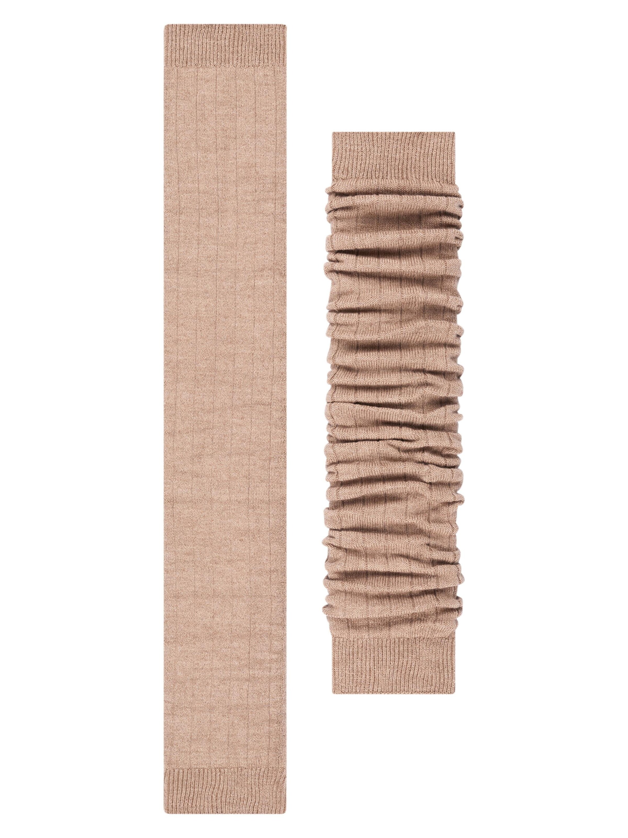 ESPRIT Leg Warmers 'Rib' in Brown