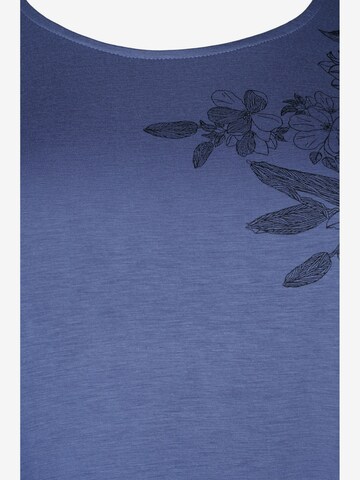 Zizzi T-Shirt 'Tora' in Blau