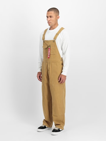 ALPHA INDUSTRIES Loosefit Latzhose in Grün