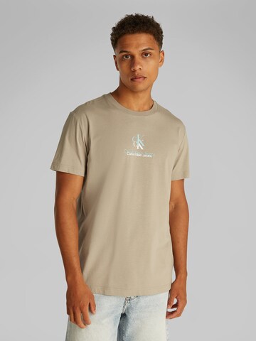 Calvin Klein Jeans Футболка в Серый: спереди
