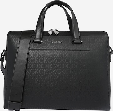 Sac d’ordinateur portable Calvin Klein en noir : devant