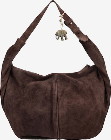 Sac à bandoulière ANOKHI en marron : devant