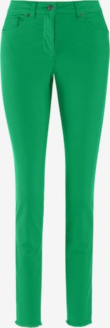 Skinny Jean MADELEINE en vert : devant