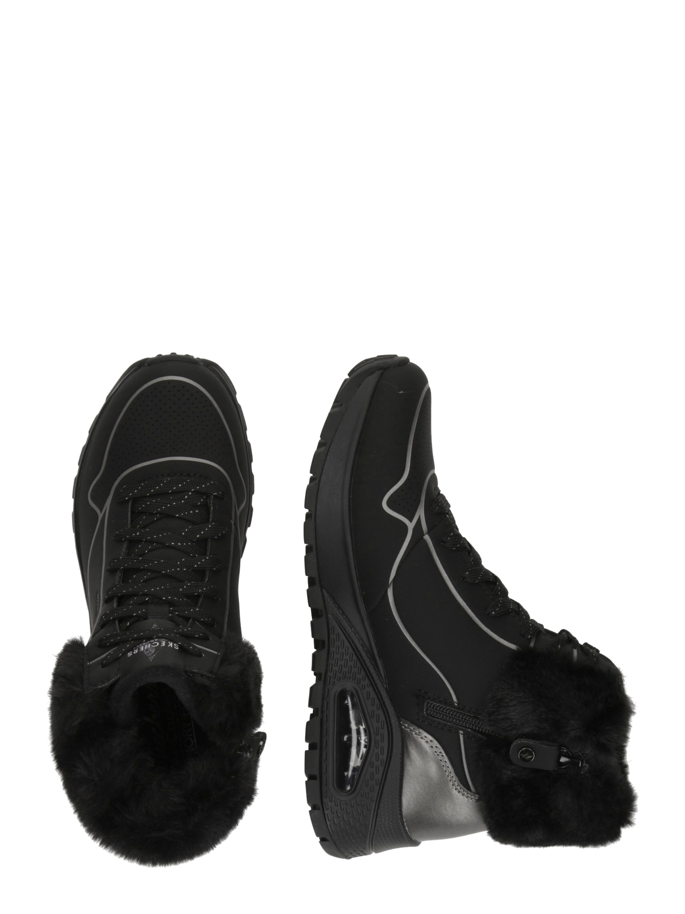 SKECHERS Paeltega poolsaabas 'Uno', värv must