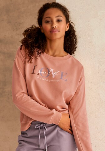 LASCANA Sweatshirt in Oranje: voorkant